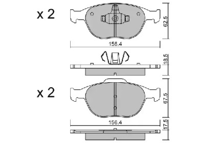 Комплект тормозных колодок (AISIN: BPFO-1007)